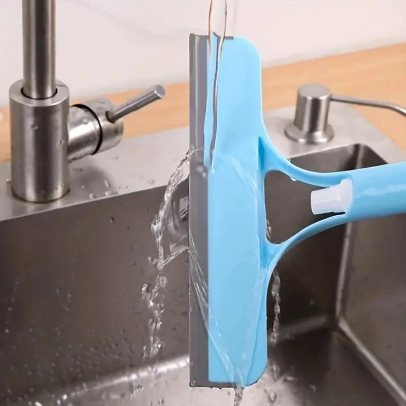 Household Multi-Function Glass Cleaning Mirror with Watering Can 3-In-1 Glass Scraper Window Scraper
