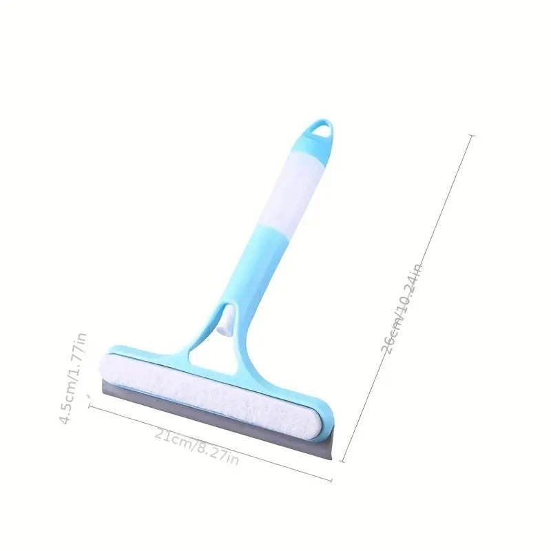 Household Multi-Function Glass Cleaning Mirror with Watering Can 3-In-1 Glass Scraper Window Scraper