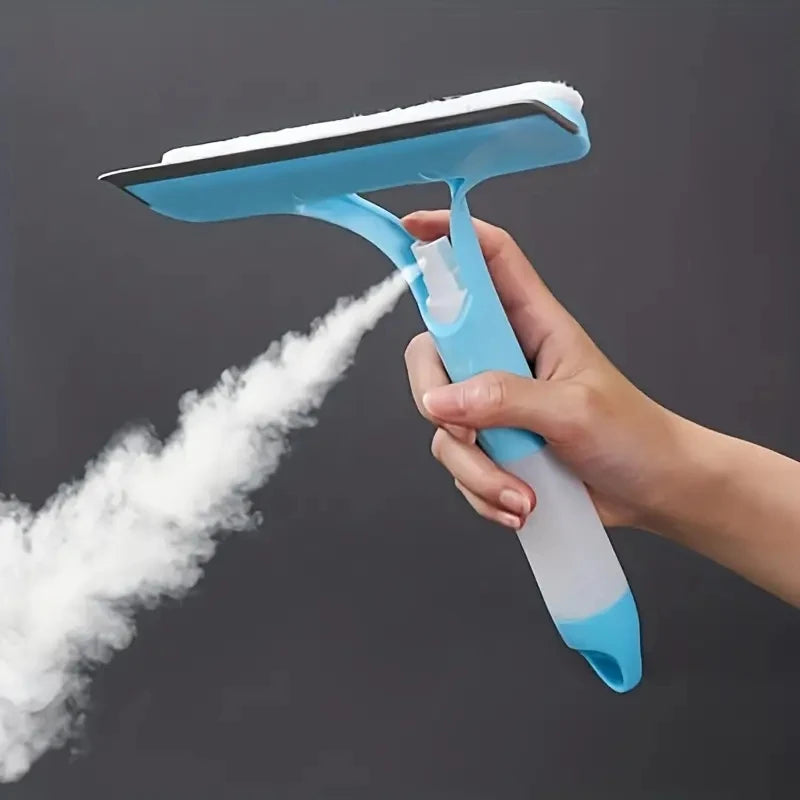 Household Multi-Function Glass Cleaning Mirror with Watering Can 3-In-1 Glass Scraper Window Scraper